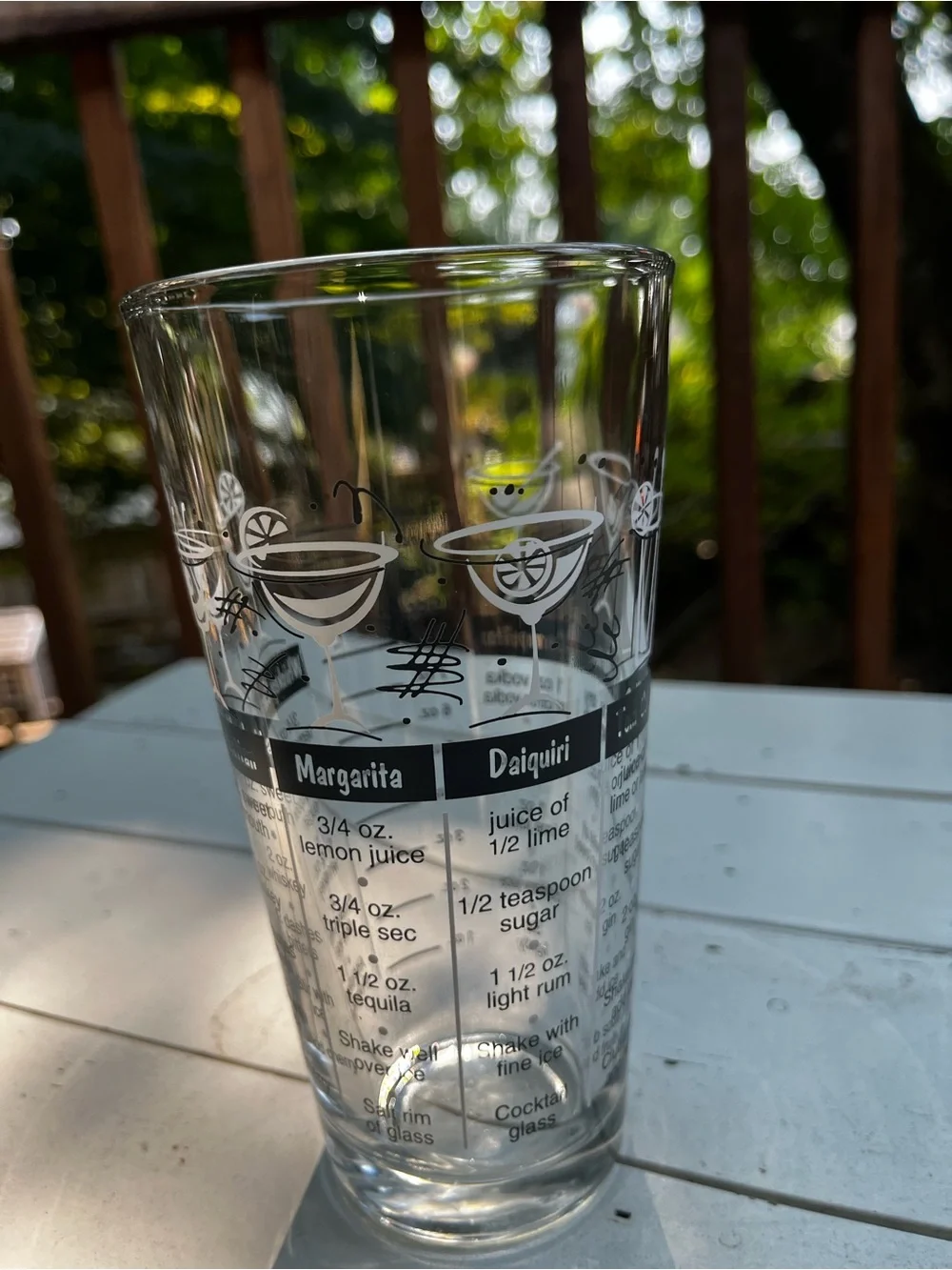 Cocktail Recipe Mixing Pint Glass Bartender Measurement Barware